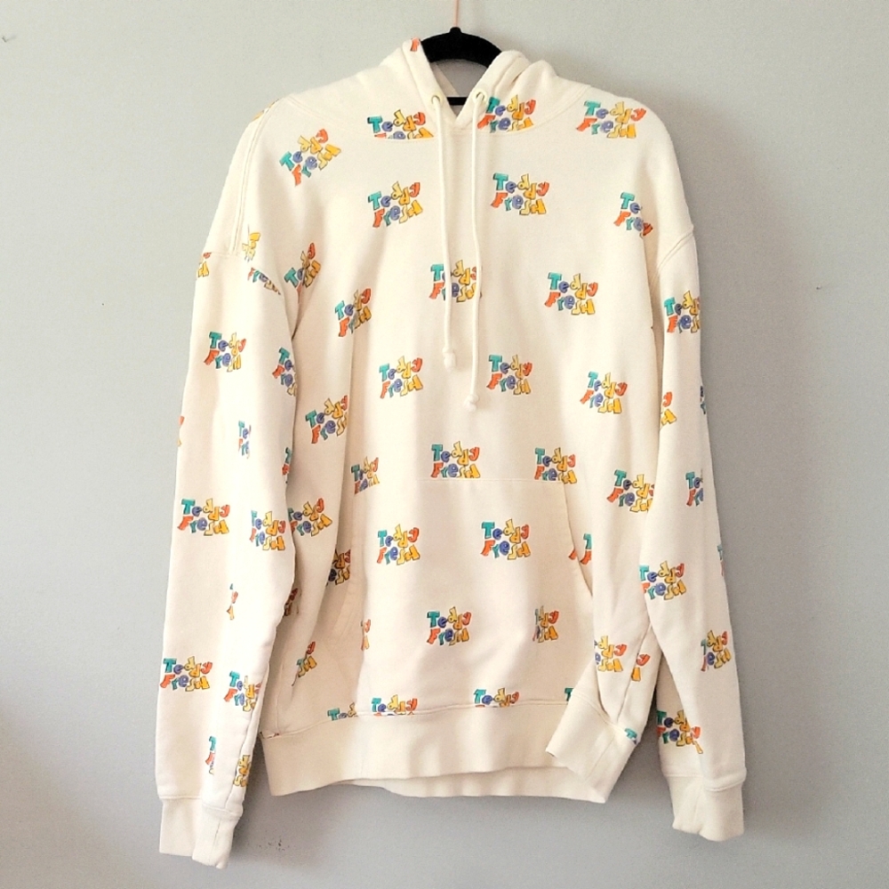 Teddy Fresh Logo Pattern Hoodie (L)